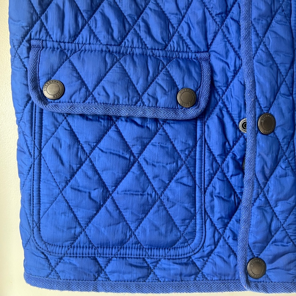 Burberry Brit Blue Quilted Sleeveless Vest Women’s Petite Small Nova Check - Picture 5 of 12